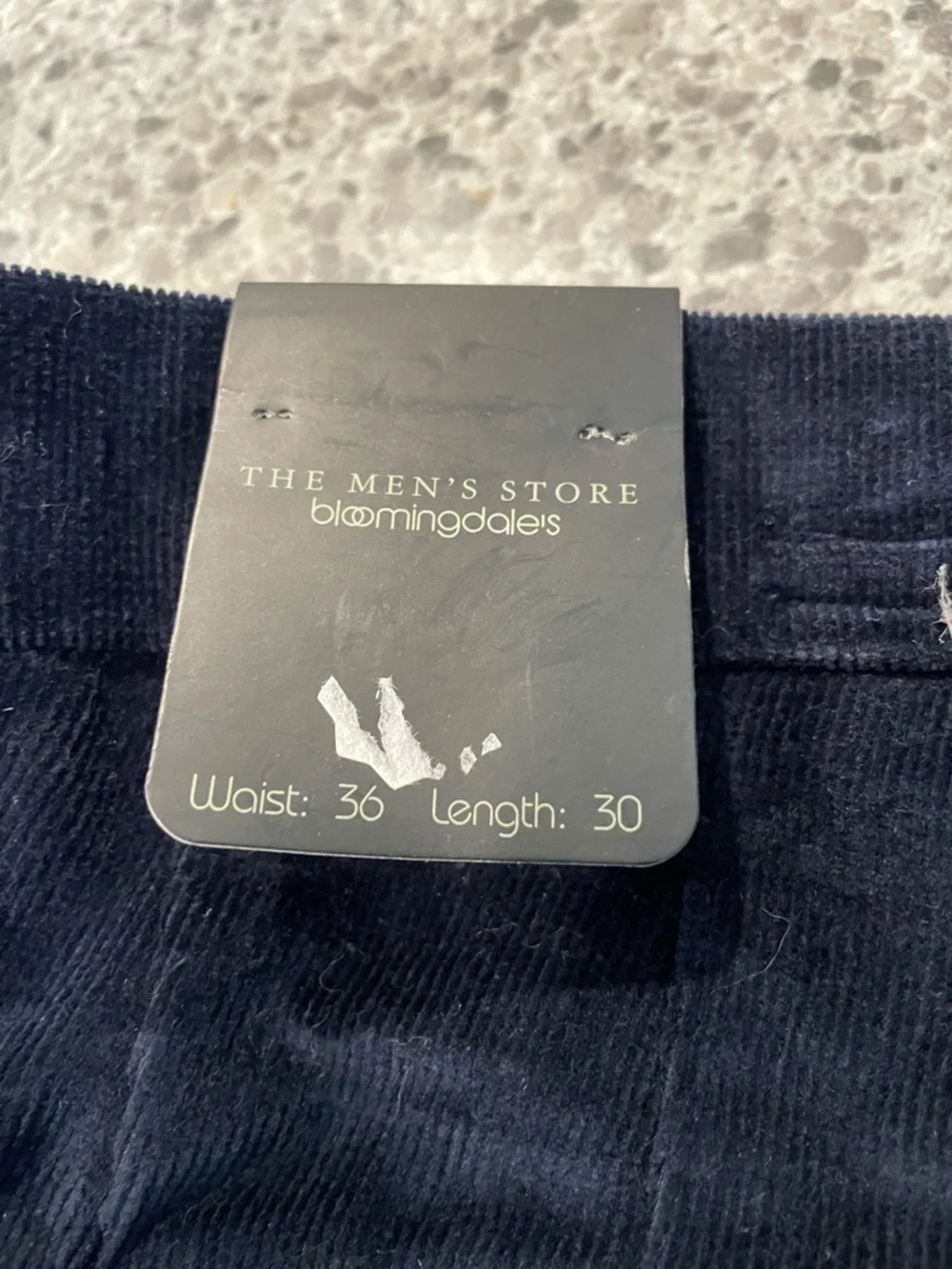 The Men’s Store Bloomingdales Navy Blue Corduroy Trousers Stretch Fabric 36”x30”